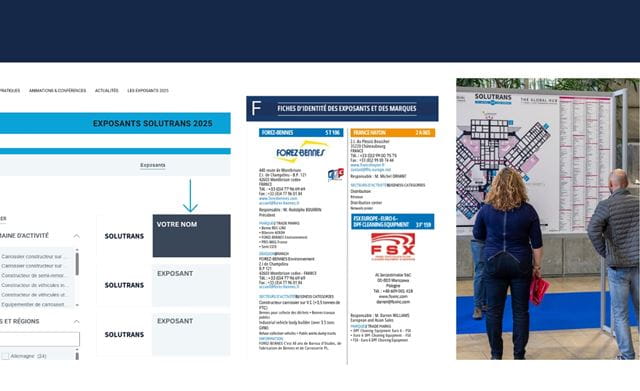 aperçu de la mise en avant de l'exposant sur le site web et sur du print