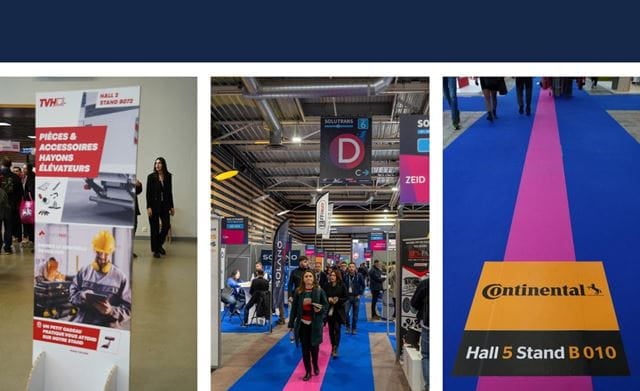 aperçu de la promotion des exposants via la signalétique du salon